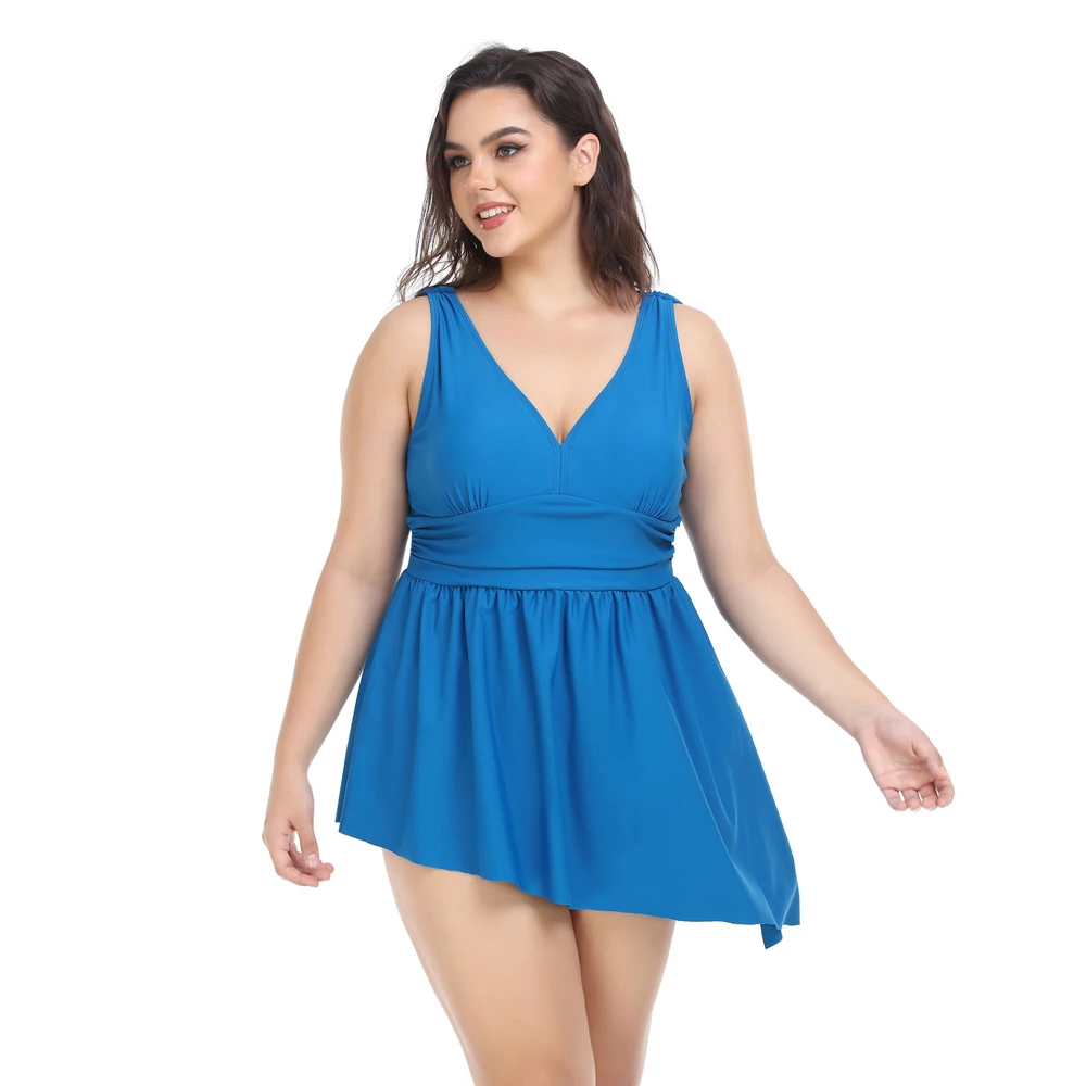 2023 Women New Swimsuit Two Piece Swimwear Curve Plus Size Push Up Large Big Solid Swimming Suits Beachwear Bathing Suits