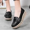 2022 Spring Autumn Women Flats Platform Loafers Ladies Leather Comfort Wedge Moccasins Orthopedic Slip On Casual Shoes plus size - Image 2