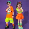 Kids Concert Hip Hop Clothing Tshirt Tops StreetwearSummer Skirt Shorts For Girls Boys Jazz Dance Costume Cheerleader Clothes - Image 4