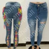 Plus Size Sexy Ribbon Cross Lace Up Super Skinny Ankle Length Jeans 5XL Street Stretchy Ripped Baggy Capris Bandage Melody Pants - Image 5