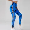 Sexy Hollow Out Tummy Control Sports Leggings for Women Workout Tights Running Fitness Tie Dye Seamless High Waist Yoga Pants - Image 3