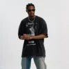 Retro Tee Gothic Printed T Shirt Loose Couple T-shirt Streetwear Graphic T Shirts Distressed Y2k - Image 4