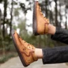 With Ties Number 42 Sneakers Black High Top Mens Shoes Autumn Spring Ankle Boots Sport Resell High Tech Hand Made - Image 5