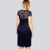 Summer Women See-through Lace Patchwork Mini Dress V-Neck Short Sleeve Slim Fit Plus Size Party Dress Female Clothing - Image 4