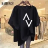 Women Clothing Short Sleeve Cotton Casual Loose T-shirt Chic Printed Y2k 6XL Basics Pullovers Summer O-neck Top Tees - Image 6