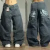 American Vintage Popular Straight Wide Leg Jeans Women Y2K New Street Hip Hop Fashion Joker Mopping Loose Pants Denim Trousers