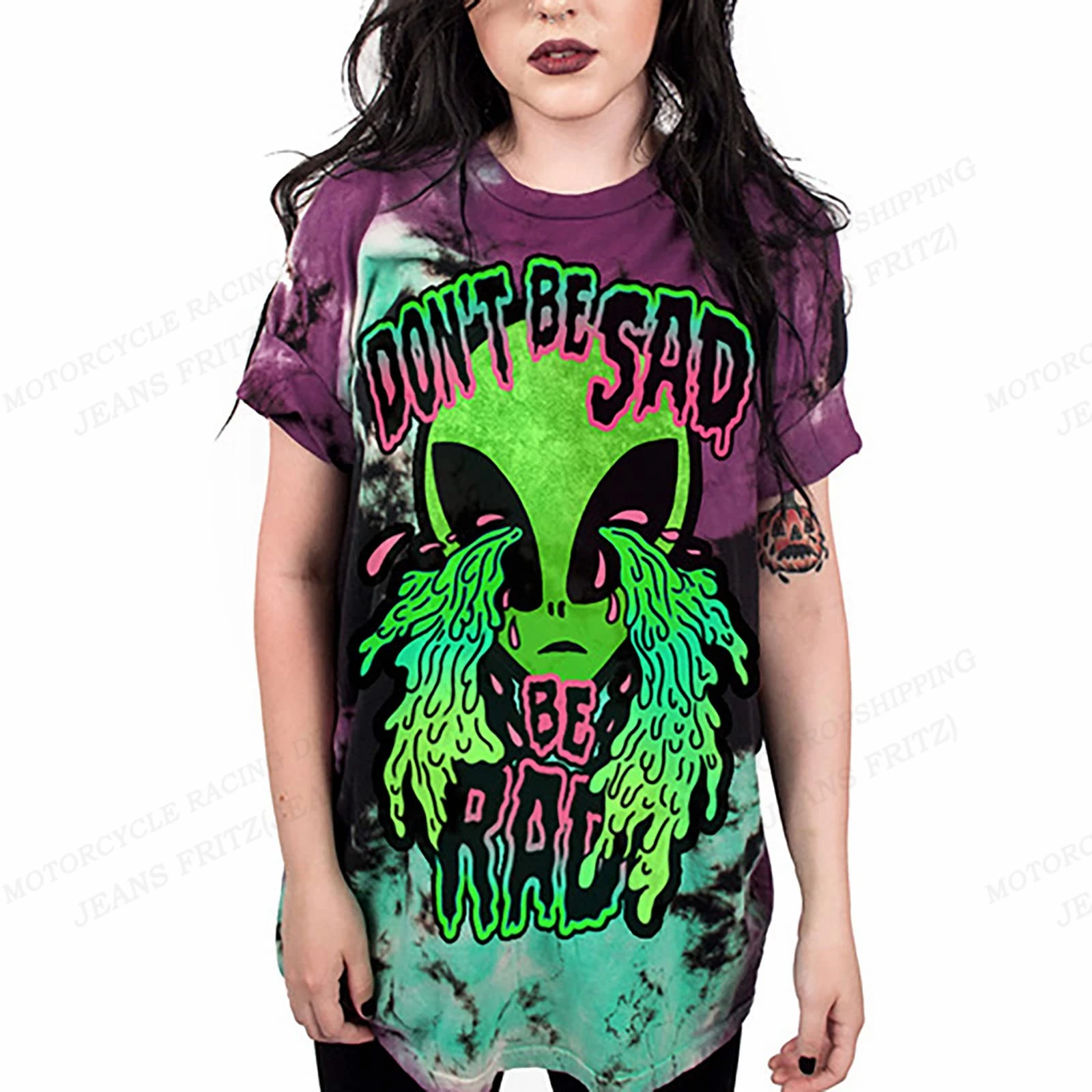 Women's T Shirt Alien 3d Print Tshirts Women Fashion T-shirt Short Sleeve Tops Tees Summer Ladies Tops Y2k Clothes Kawaii Funny