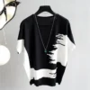 Fashion Women Summer Oversized Ice Silk T-shirt Short Sleeve Female Clothing New Tees Pretty Aesthetic Pullover Loose Casual Top - Image 2