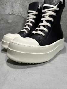 Owen Seak Men Women High Top Platform Boots Leather Lace Up Casual Sneakers Flats Black Luxury Rick Designer Shoes - Image 5