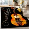 Music Is The Voice of The Soul Guitar Room Bedroom Floor Mat Carpet Rugs and Carpets for Home Living Room Decoration Rugs Carpet - Image 2