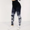 High waisted sexy peach buttocks lifting fitness pants tie dyed running, quick drying, slim fit yoga pants for women - Image 5
