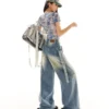 Baggy Jeans Women Clothing High Street Fashion Retro Washed Distressed Jeans Woman Loose Wide Legs High Waisted Jeans Pants - Image 5