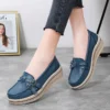 2022 Spring Autumn Women Flats Platform Loafers Ladies Leather Comfort Wedge Moccasins Orthopedic Slip On Casual Shoes plus size - Image 2