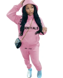 Hoodies Set for Women Suit Hoodie and Sweat Pants Set Zip V Long Sleeve Sport 2 Piece Set Women Tracksuit Joggers Sweat - Image 4