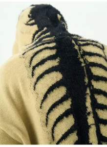 American men centipede pattern sweater vibe hooded sweater retro high street ins men and women trendy sweater - Image 6