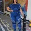 Women Tracksuit 2 Piece Set Plus Size Pants Suit Casual Slimming Leggings Summer Sets Womens Outfits Wholesale Bulk Dropshipping