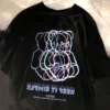 Gothic Bear Print Women T Shirts Harajuku Tshirt Clothes Summer Short Sleeve Graphic Tee Streetwear Tops Female T Shirt - Image 3
