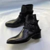 New Design Men Chelsea Boots Genuine Leather High-end Tooling Shoes Pointed Toe Street Motorcycle Boots Luxury Designer Shoes 2C - Image 5