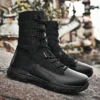 2023 Men High Quality Brand Military Leather Boots Special Force Tactical Desert Combat Men's Boots Outdoor Shoes Ankle Boots - Image 2