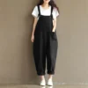 Maternity Bib Pant Suspender Trouser Casual Female Women One-Piece Wide Leg Romper Overalls Strap Jumpsuit Streetwear Plus Size - Image 5