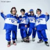 Boys Hip Hop Pullover Street Dance Cargo Pants Girls High Collar Sweatshirt Outfits Kids Jazz Sport Clothes Set Child Streetwear - Image 6