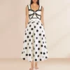 New Swimsuit High-end Niche Design Black and White Bow Slimming Holiday Sexy Hot Spring One Piece Swimsuit for Women - Image 3
