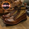Winter Men Cowboy Boots Fashion British Retro Boots Mens Anti Slip Plus Size 48 Tactical Shoe Mens Top Quality Leather Boots Men - Image 3
