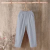 Loose Harem Cotton Linen Pants Oversized 80kg Women Summer Elegant Pantalones Baggy Thin Trousers Casual Ankle-length Spodnie - Image 5