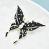 Wuli&baby Charming Black Butterfly Brooches For Women Unisex Enamel Flying Insects Party Office Brooch Pin Gifts - Image 3