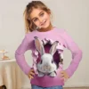 Long Tshirts Cartoon Rabbit Bunny 3D Print Streetwear Boys Girls Casual Fashion kawaii Oversized T Shirt Kids Tees Tops Clothing - Image 6