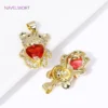 Multi Styles 18K Gold Plated Inlaid Zircon Bear Charms Pendant For DIY Necklace Making Supplies High Quality Jewelry Accessories - Image 6