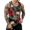 Summer Clothing Hawaii Sleeveless Vest Tanks Hawaii Man Tees O-Neck Loose Baggy Shirt Fitness Tank Boho Top Sportswear - Image 2