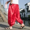 Men Pants Lantern Pants Hippie Boho Baggy Dragon Print Loose Ankle-banded Soft Breathable Harem Pants Long Yoga Pants - Image 4