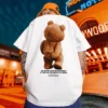 Hip Hop Oversize T Shirt Men 2023 Streetwear Harajuku Cartoon Bear Tshirt Short Sleeve Cotton Loose HipHop T-Shirt Plus Size 5XL - Image 2