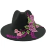 Embroidered Flower Fedora Hat 3D Wedding Hat Men's and Women's Jazz Hat 2023 New Fedora Hat New Product Release Sombrero Hat - Image 6