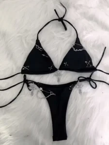 gothic clothes y2k top y2k accessories harajukuTopsy2k Bikini Sexy Bikini Lolita Bikini Kawaii Bikini Gothic Bikini corset top - Image 4