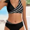 New White Push Up Bikini Micro Striped Swimsuit Women Plus Size Swimwear Sexy Two Piece Set Biquine Brasileiro Bathing Suit XXXL