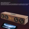 W8C Wooden Sound Bar 20W HIFI Stereo Subwoofer Music Sound System LED Display Desktop PC Clock BlueTooth Speakers With FM Radio - Image 3