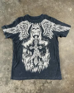 Y2K Tshirt New Harajuku Retro Hip Hop Skull Printing Oversized T shirt Mens Womens Short Sleeved Gothic Clothing Tops Streetwear - Image 6