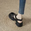 Platform Chunky Heel Goth Sandals For Women Girls Roman Buckle Strap Block Chunky Heel 2024 New Summer Open Toe Casual Shoes - Image 5