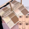 4 Colors Facial Highlighter Makeup Palette 3D Nose Shadow Cosmetics Matte Face Contouring Shadow Palette Face Beauty Makeup Tool - Image 2