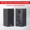 2.0 Passive Amplifier Speakers HiFi Home Theater Surround Sound TV 4 Inch Wooden Subwoofer Desktop Computer Bookshelf Sound Box - Image 3