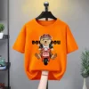 Boy Girls 100% Cotton T-shirt Summer Wear Baby Sports Cartoon Tees Trendy Printing Cool Bear T Thin Soft Crew Children's Clothes - Image 5