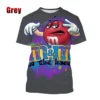 M&m's Chocolate Beans 3D Print O-Neck T-shirts Women Short Sleeve Fashion Hip Hop Oversized Harajuku Y2K T Shirt Unisex Clothes - Image 4