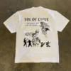 2024 Summer New Women's White Cotton T-Shirt Retro Angel Print Short Sleeve Harajuku Street Wear Y2k Casual Round Neck Top - Image 2