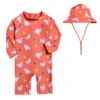 Children's One-piece Swimsuit SPF 50 Summer New Swimsuit INS Style Boy Baby Girl Beach Split Swimsuit Children's Sun Hat - Image 4