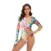 New One-Piece Swimsuit Closed Long Sleeve Swimwear For Sports Surfing Bodysuit Women Swimming Bathing Suit Beachwear Pool Bather - Image 5