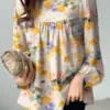 2024 ZANZEA Elegant Floral Printed Work Tops Bohemian Women Blouse Fashion Spring O Neck Long Sleeve Shirt Casual Holiday Blusas