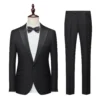 High Quality Men Suit Wedding 3 Pieces Set Elegant Blazers Shawl Collar Luxury Jacket Pants Vest Formal CoatSkinny Dress - Image 5