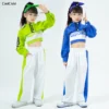 Child Jazz Sweet Outfit Hip Hop Girls Crop Top Red Cargo Pant Kids Sweatshirt Street Dance Clothes Sets Teen Streetwear Costumes - Image 4